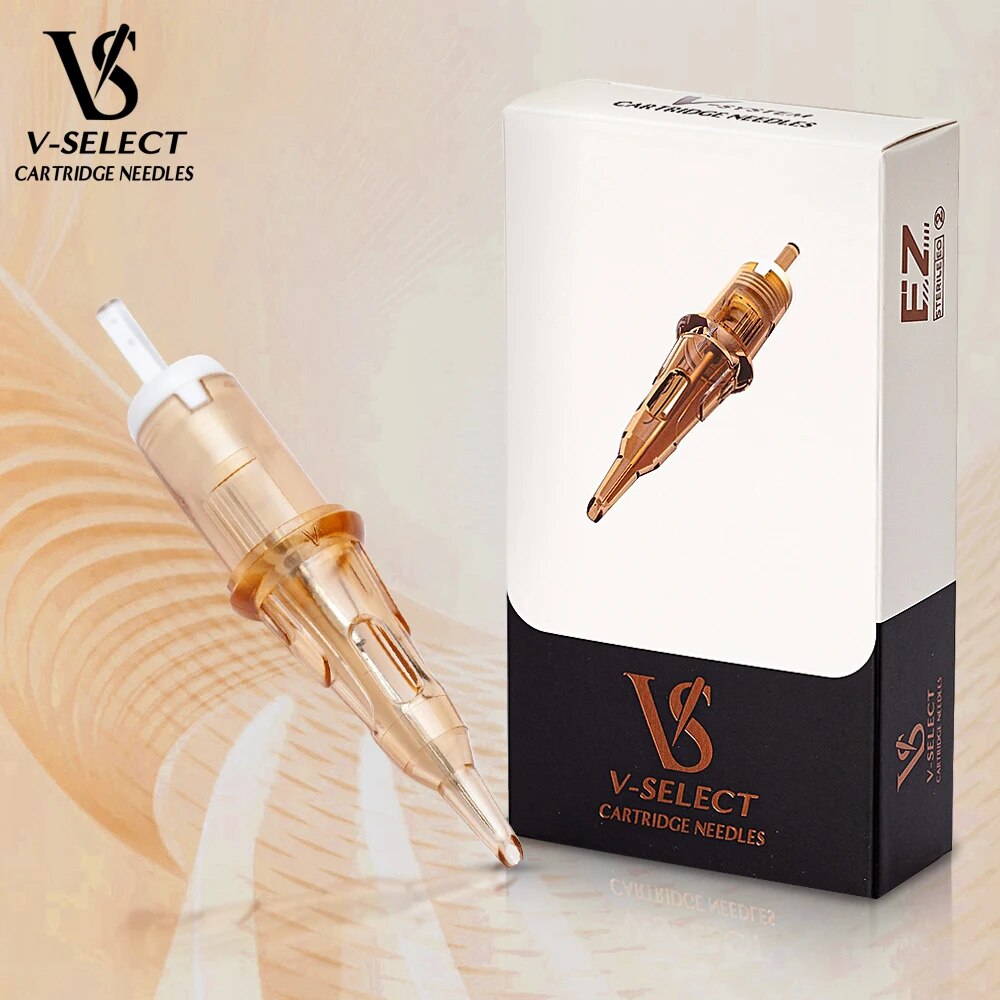 EZ V-Select Tattoo-Patronen-Tattoo-Nadeln # 080,25 mm # 06 0,18 mm Round Liner Micro Permanent Makup Tattoo Zubehör 20 Stück/Box