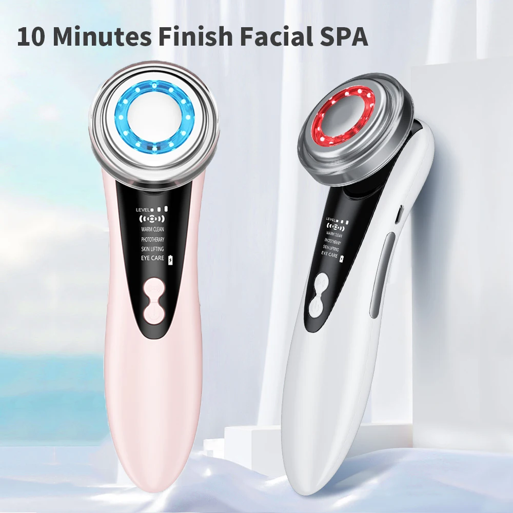 Ems micro dispositivo de levantamento de corrente vibração led rosto rejuvenescimento da pele removedor de rugas anti-envelhecimento dispositivo de beleza facial