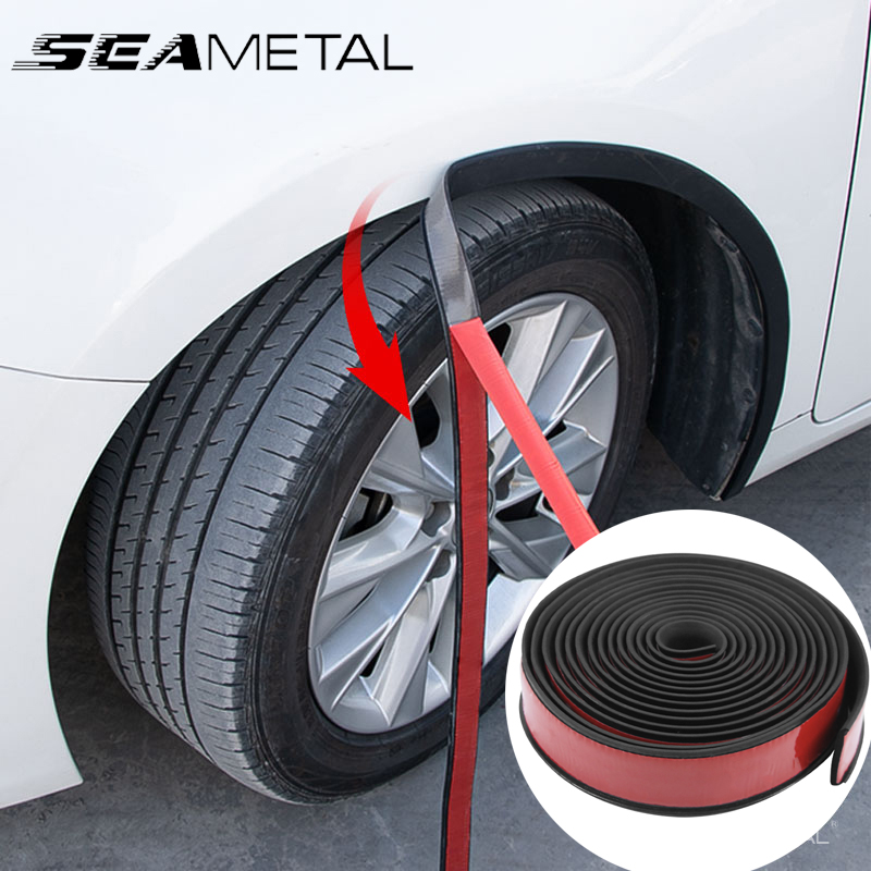 Seametal universal fender flares roda de carro arcos asa expansor arco sobrancelha anti-colisão tiras paralama lábio protetor capa