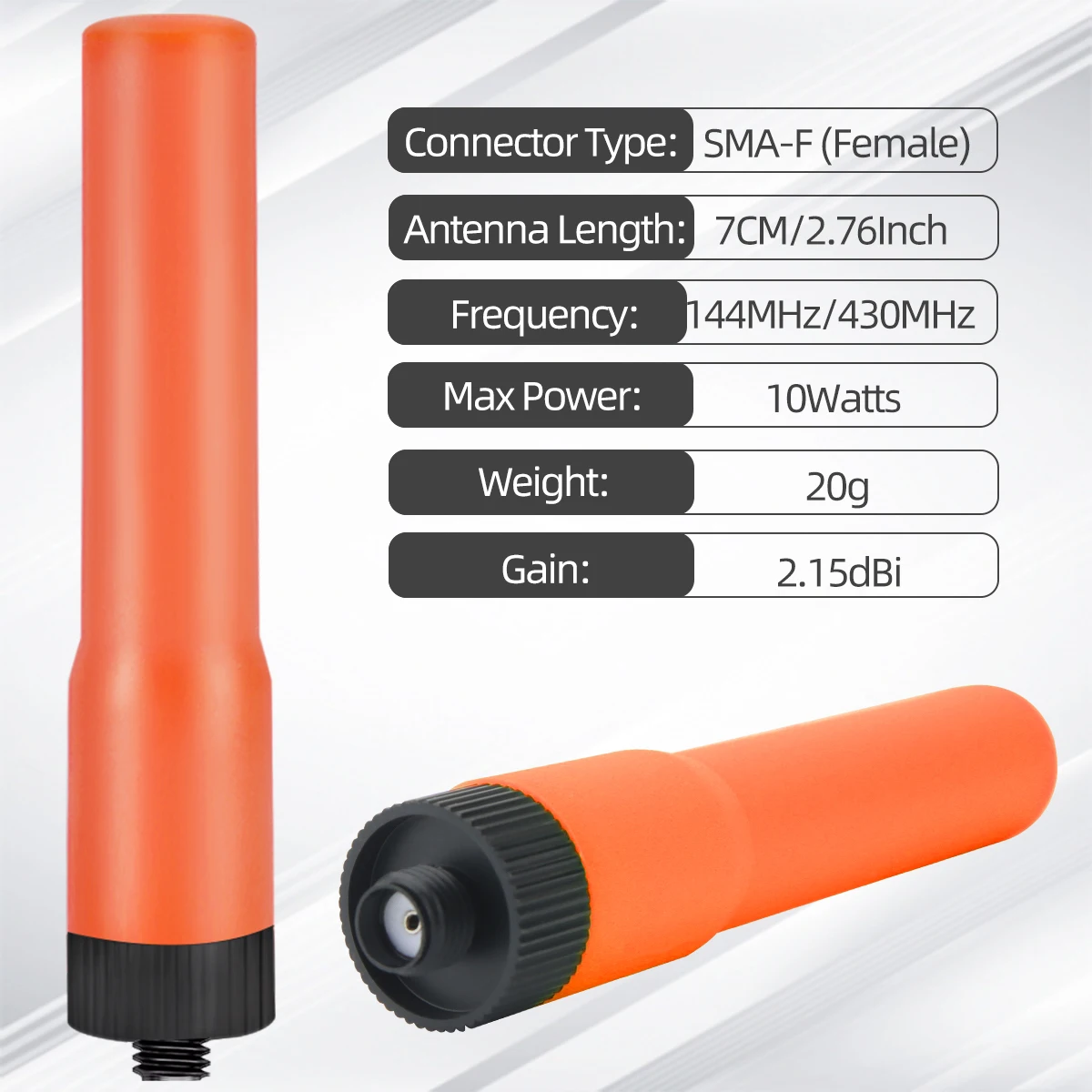 Abbree SF-20 mini antena macia banda dupla vhf uhf sma-fêmea para baofeng UV-32 UV-5RUV-21 pro quansheng UV-K5 8 walkie talkie