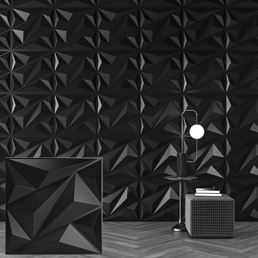 Painel de parede texturizado 3D KUUJOJOJO para decoração de parede interna, adequado para sala de estar, hall, quarto, hotel, escritório, enviar fita