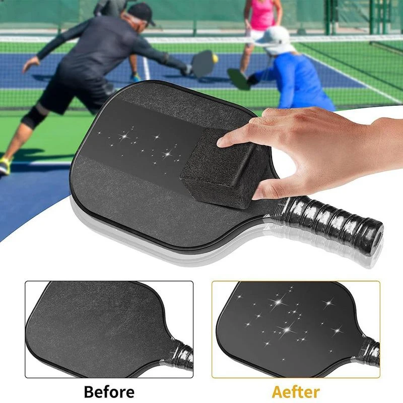 Pickleball paddle borracha de fibra carbono pickleball raquete limpador seguro paddle poeira removedor sujeira ferramentas arranhões mais limpo borracha