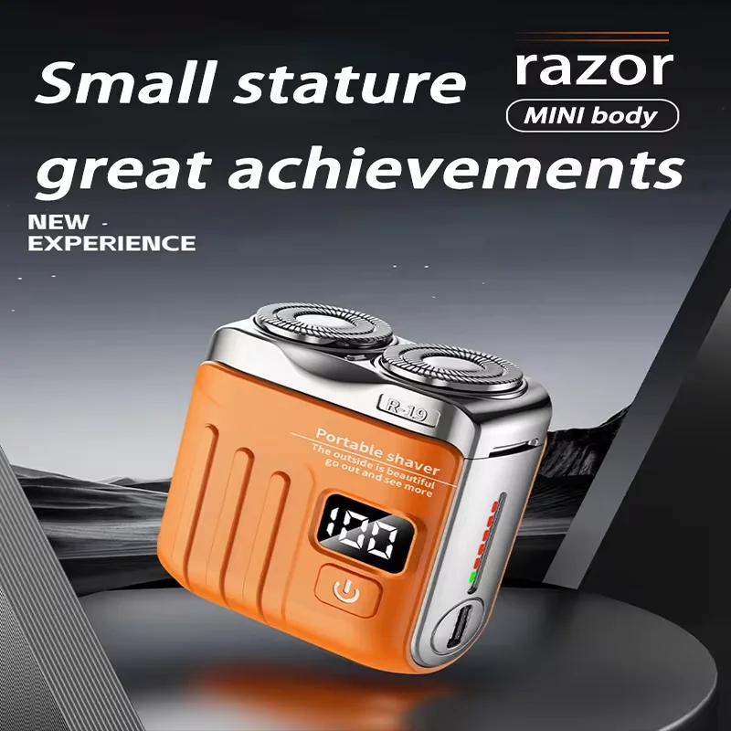 Xiaomi เครื่องโกนหนวดไฟฟ้าอัจฉริยะ Mini Dual Blade Digital Display เครื่องโกนหนวดแบบชาร์จไฟได้เครื่องโกนหนวดรถยนต์ในครัวเรือนที่มีประสิทธิภาพเครื่องโกนหนวดของขวัญผู้ชาย