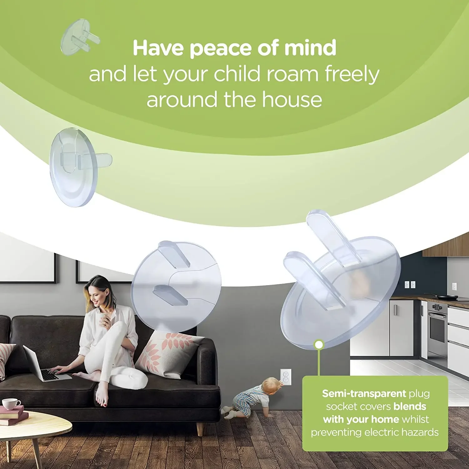 10 個ソケットカバーアメリカ標準ベビープロテクション安全子供の安全電気プラグ子供保護ソケットカバー