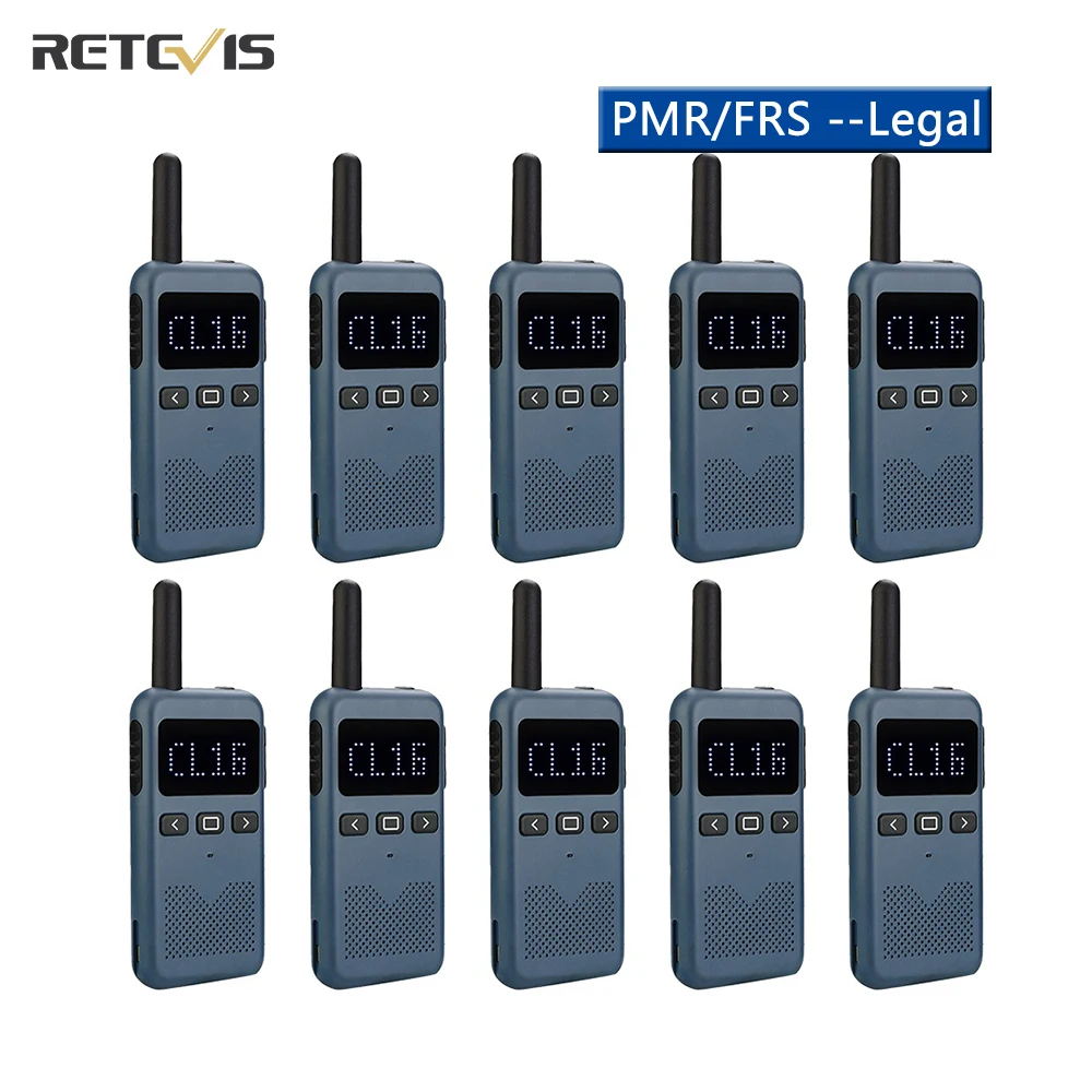 10 stücke Walkie Talkie Mini Retevis USB Typ C Telefon RB619 PMR 446 Radio Walkie-Talkies Zwei-weg radio Tragbare radio PTT Hotel