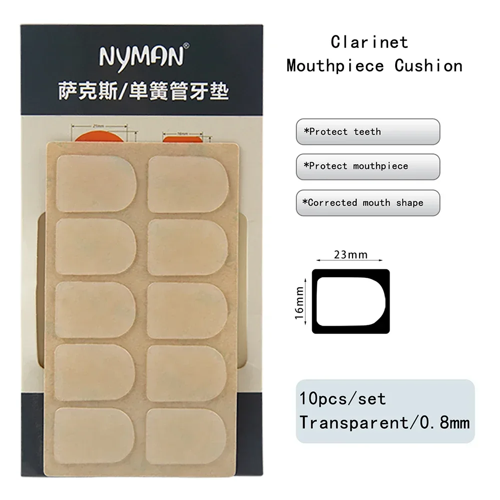 10 Chiếc Sax Cơ Quan Ngôn Luận Miếng Dán Miếng Lót Đệm Cho Treble / Alto / Tenor Sax & Clarinet 0.5Mm/0.8mm Saxophone Silicon Đệm