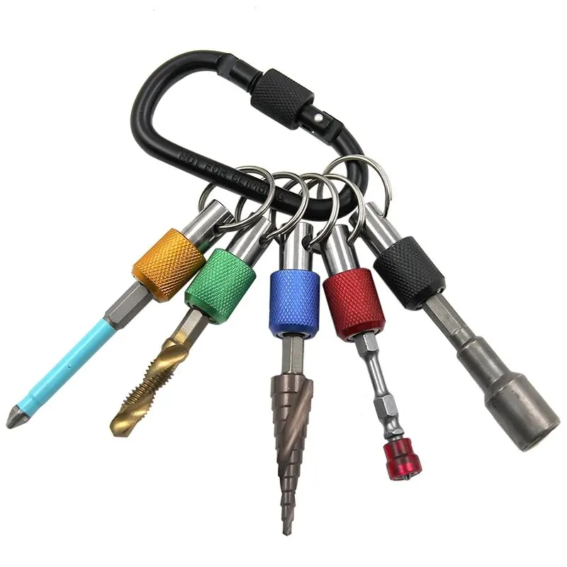 Cor Chaveiro Troca Rápida Extensão Rod, 1/4 Hexagonal Handle, Chave De Fenda Cabeça, Quick Release Sleeve, Conversão Tool Set, 5 pcs