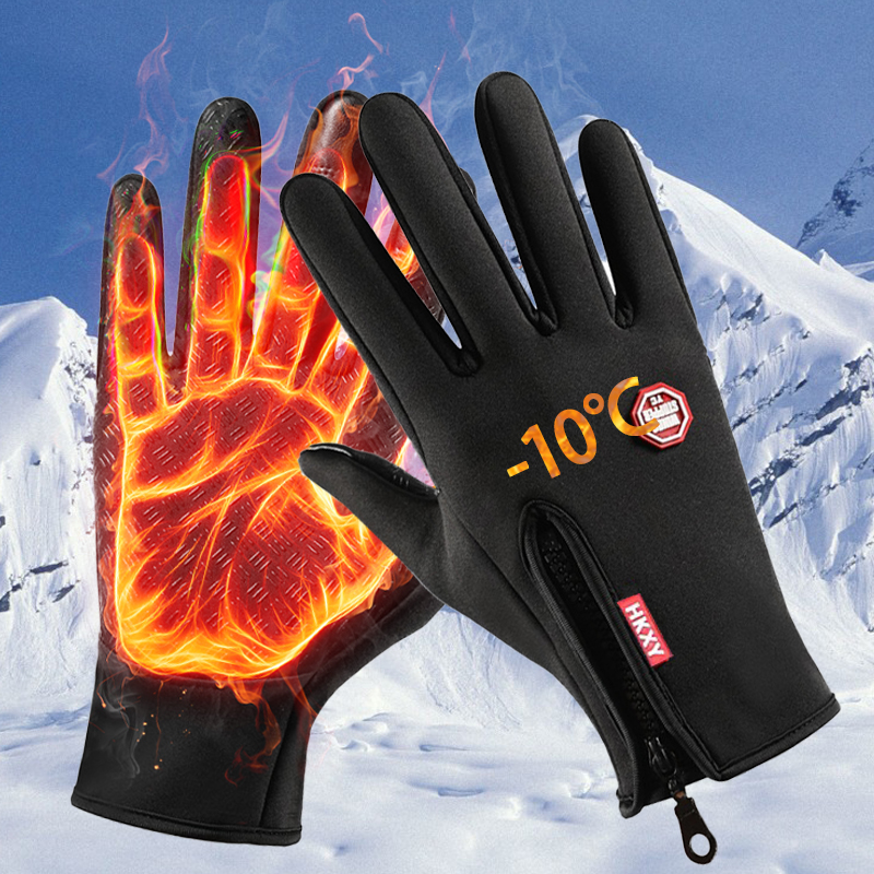 Luvas de inverno para homens e mulheres touchscreen quente ao ar livre ciclismo condução motocicleta luvas frias à prova de vento antiderrapantes