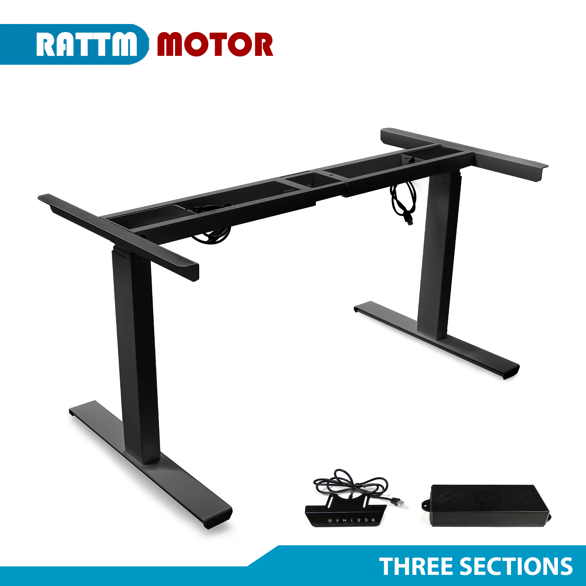 Inverted leg 2/3 section electric lifting table Desk Office Computer Table