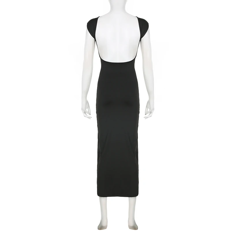 Biikpiik sexy sem costas hip envoltório vestido feminino casual sólido manga curta fino ajuste vestido de noite conciso elegante vestidos de festa na moda