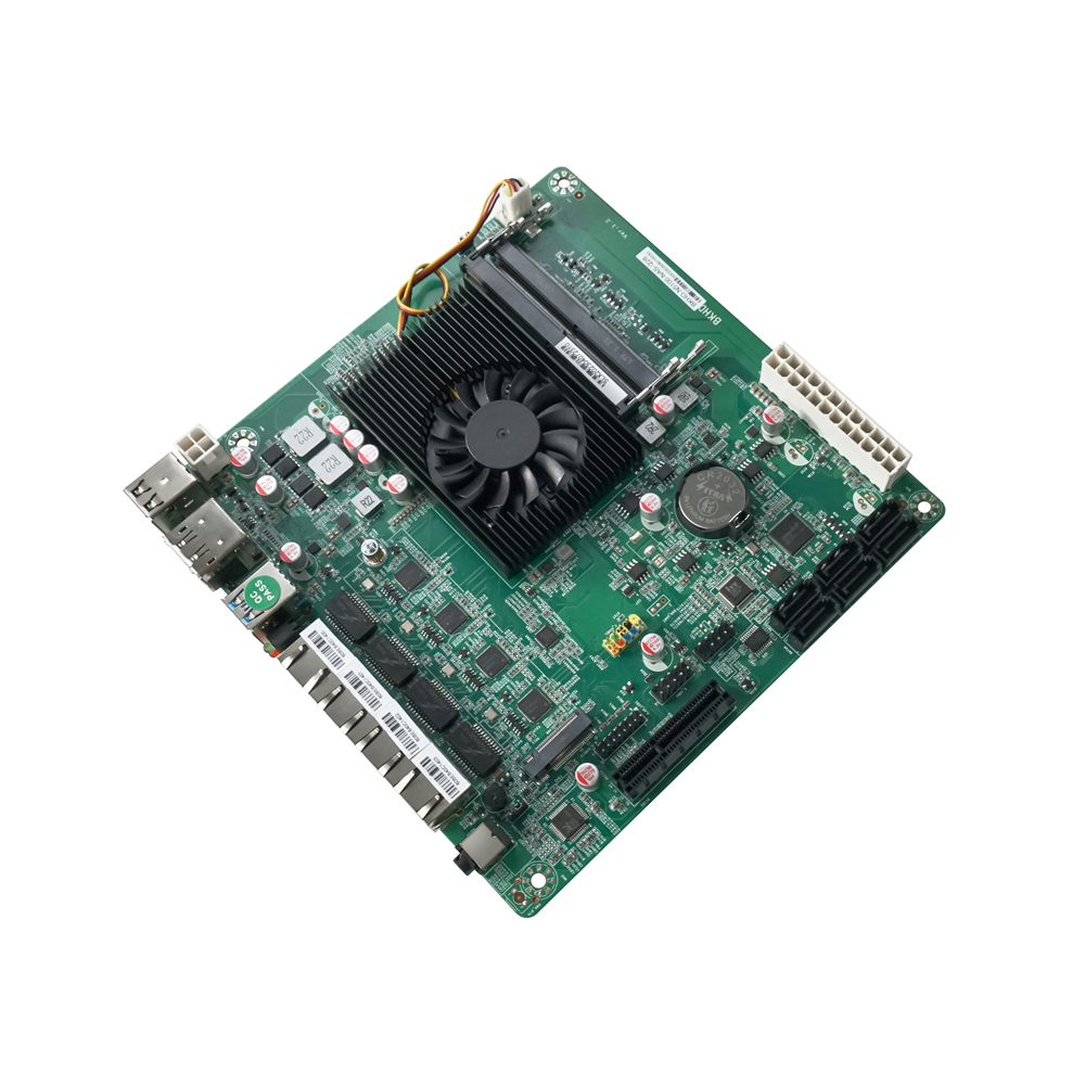 N5105 NAS Motherboard Intel Celeron N5105 N5100 4 Cores 6*SATA3.0 4*2.5G i226 1*PCIE 4x 17x17CM 2*DDR4 Firewall Mainboard