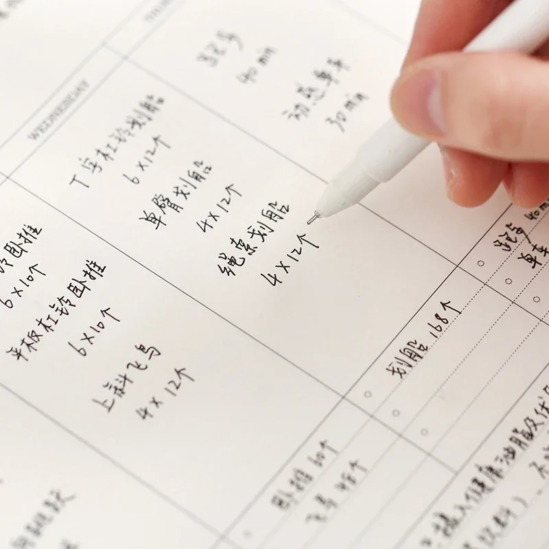 Weekly Planner รายเดือน Undated Agenda Notebook ตาราง Study Planner เกาหลีเครื่องเขียนอุปกรณ์สํานักงานโรงเรียน