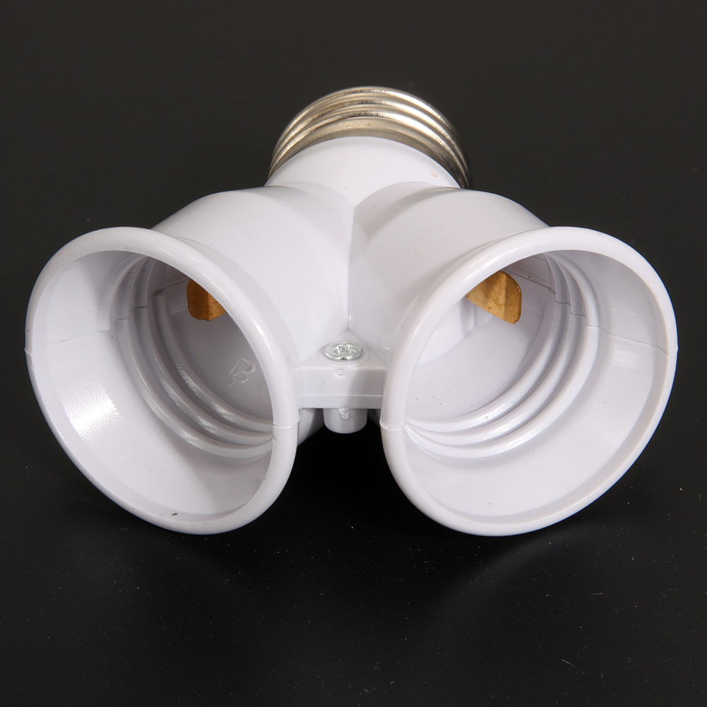 Portalampada per lampada con base a LED per adattatore splitter da E27 a 2-E27 Portalampada Adattatore portalampada con attacco E27