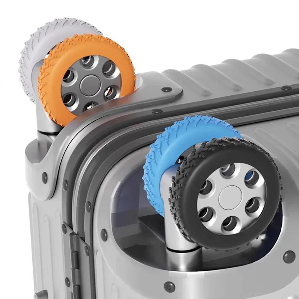 Protector de ruedas de equipaje, ruedas de silicona, ruedas, zapatos, maleta de equipaje de viaje, Reduce el ruido, accesorios de cubierta protectora