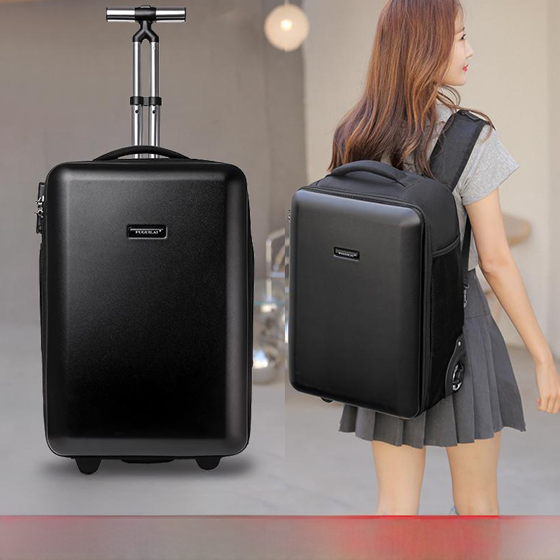 Large Capaci Hardshell Business Travel Luggage 9 Inch Unisex Fashion Trend Double Shoulder Backpack Boarding Carry-On Suit...