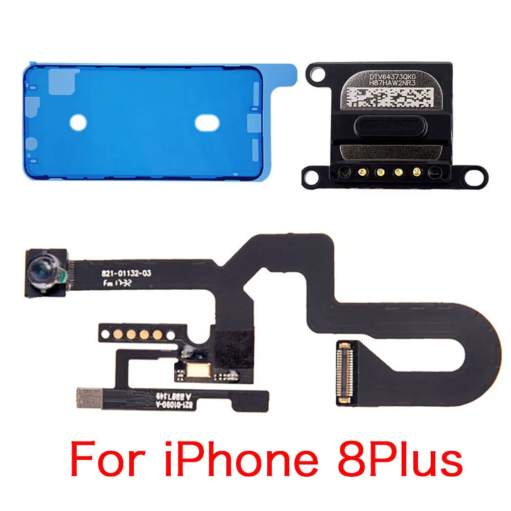Front Camera With Sensor Flex Cable For iPhone 7 8 Plus Ear Speaker And Waterproof Tape