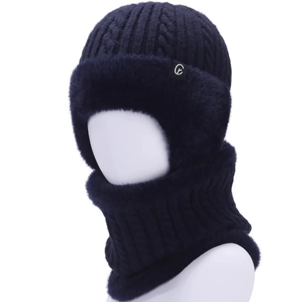 New Polar Fleece Hat Scarf Set Windproof Warm Pullover Cap Coldproof Pile Cap Skiing Cycling