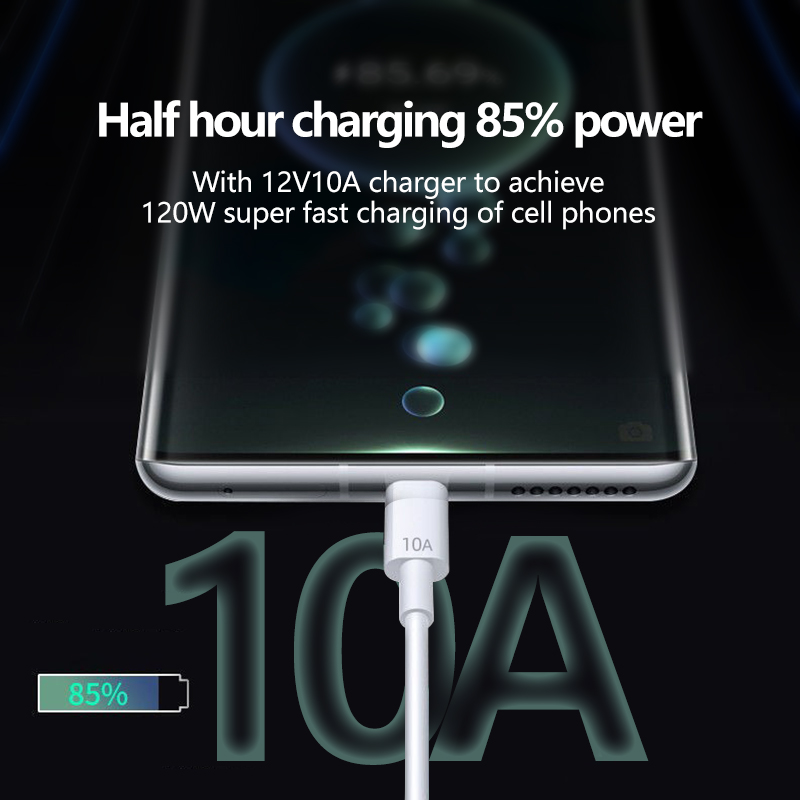 3 STKS 100 W 10A USB Type C USB Kabel Super Snelle Charing Lijn voor Xiaomi Samsung Huawei Honor Quick Charge USB C Kabels Data Cord
