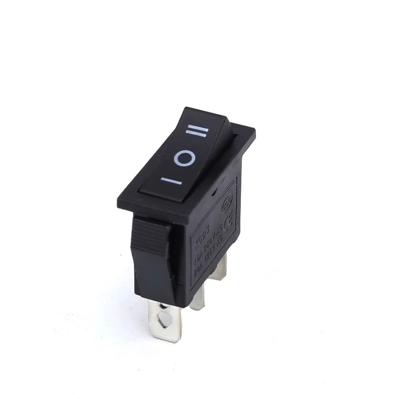 5PCS NEW x AC 15A 250V /20A 125V 3 pin SPDT KCD3 ON-OFF-ON 3 position black boat rocker switch