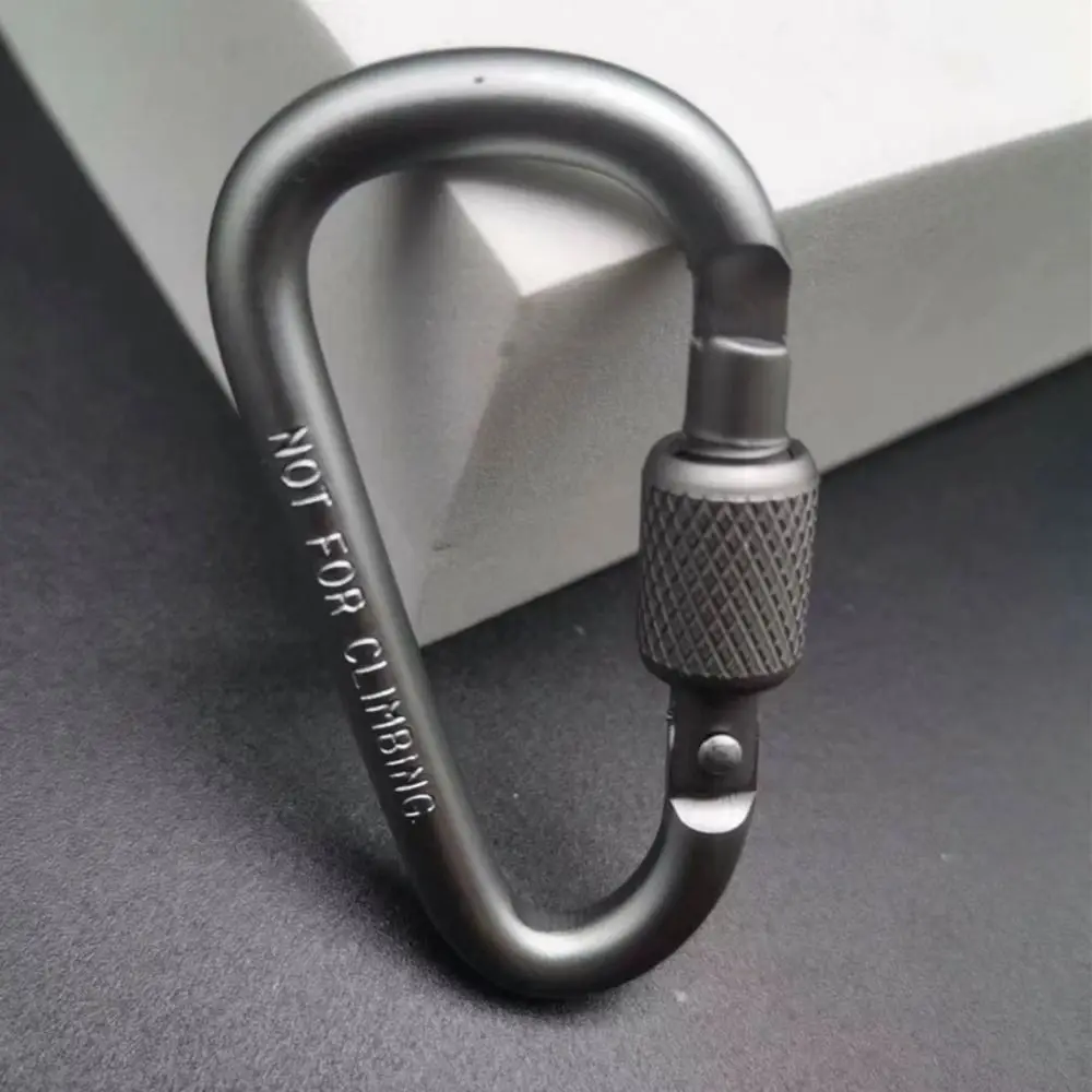 New Multicolor Aluminium Safety Climbing Button Alloy Carabiner Camping Hiking Hook Buckle Keychain