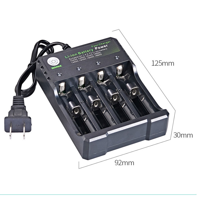 18650 リチウムイオンバッテリー充電器 4 スロット AC 110V 220V EU/US デュアル 18650 充電用 3.7V 4.2V 充電式充電 18500