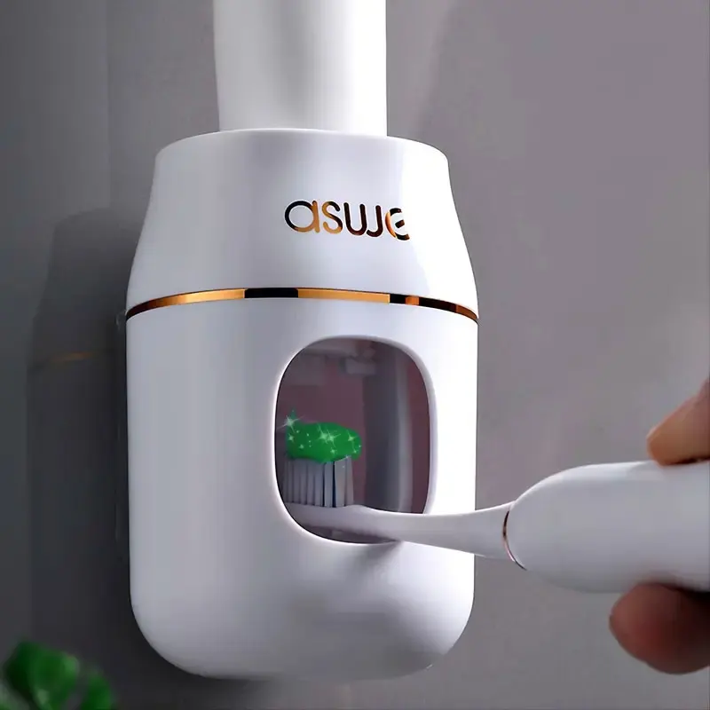 Aggiorna il tuo bagno con questo spremiagrumi e portaoggetti per dentifricio da 1 pezzo-ricariche automatiche per dentifricio realizzate facilmente!