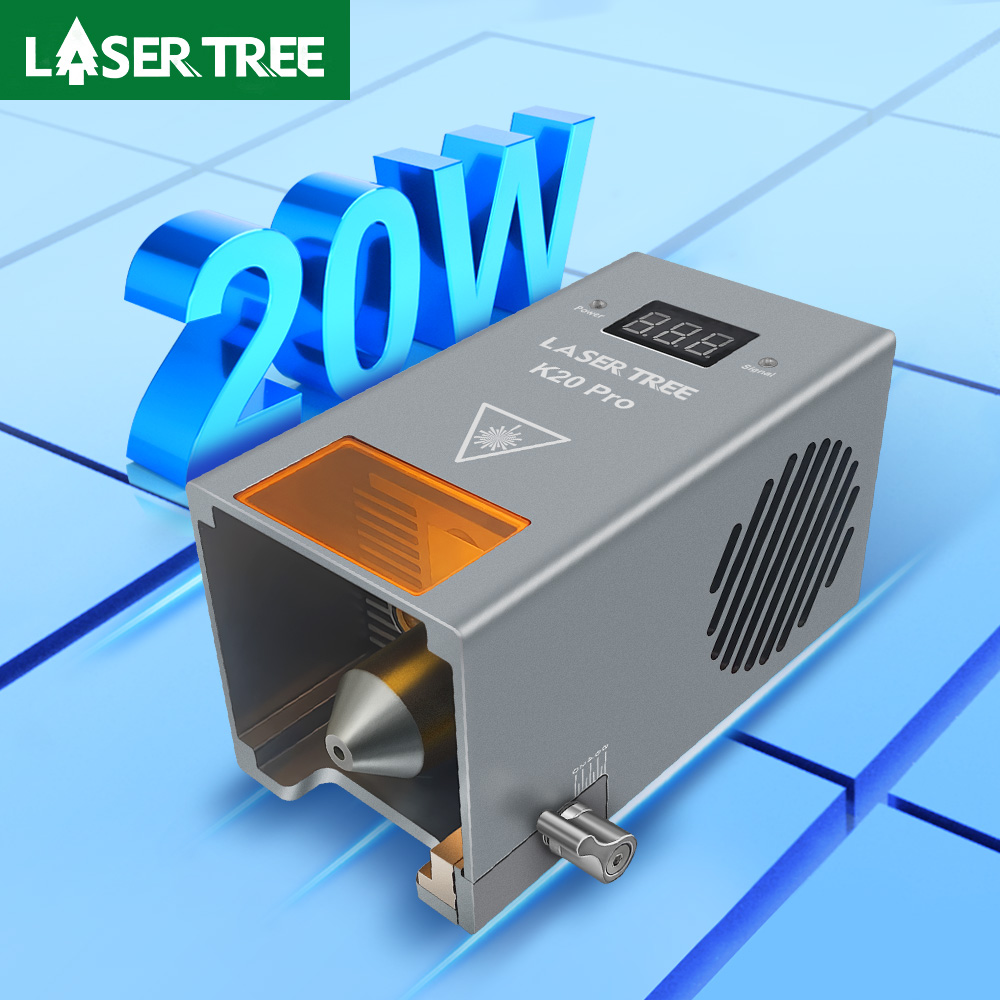 เลเซอร์ต้นไม้สูง 20W Optical Power เลเซอร์ Air Assist TTL โมดูลแสงสีฟ้าสําหรับเลเซอร์ DIY ตัดแกะสลักเครื่องมือ