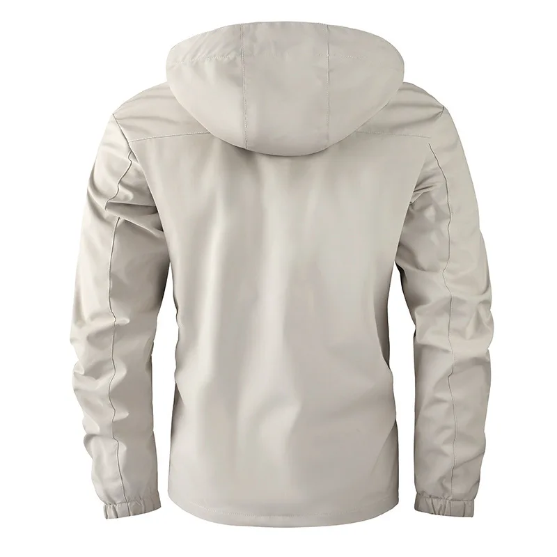 Chaquetas cortavientos informales a la moda para hombre, chaqueta con capucha para hombre, abrigo de invierno de concha suave impermeable para exteriores, ropa cálida de lana gruesa