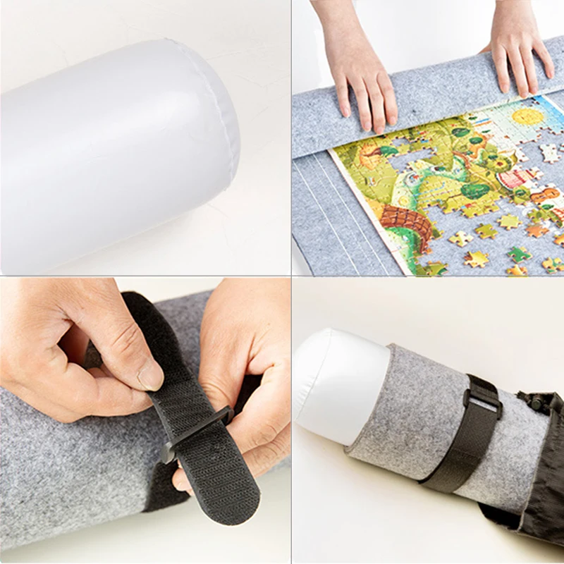 1000~3000pcs Puzzle Storage Mat Roll Up Children Developmental Game Parent-child Interaction Portable Travel-Friendly Bag TMZ