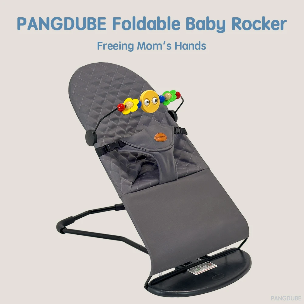 PANGDUBE Portátil Bebê Rocker Infantil Reclinável com Reclinável Ajustável Dobrável Bouncer Recém-nascido Cadeira de Balanço Berço Do Bebê com Brinquedos