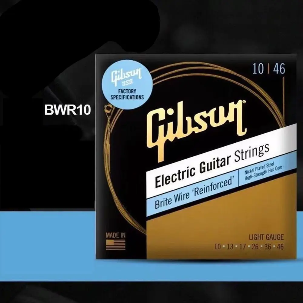 1 Set 6 Strings Gibson Guitar Strings Good Sound SAg Series Folk Guitar Strings Bronze Long Life Electric Guitar Strings