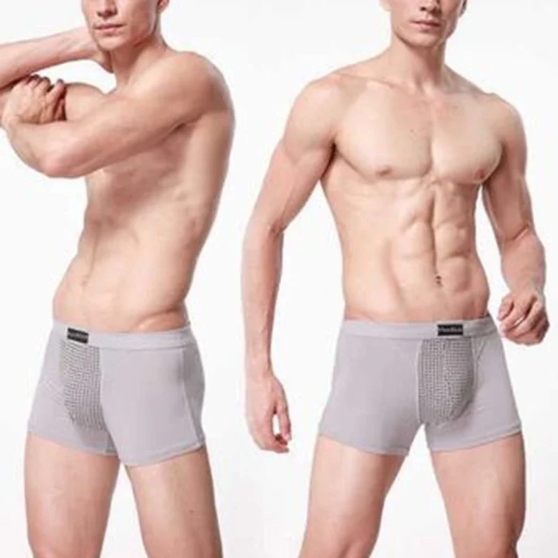 L-6XL 2023 nueva ropa interior fisiológica para hombres calzoncillos de aumento Boxer de salud pantalones cortos turmalina terapia magnética de próstata