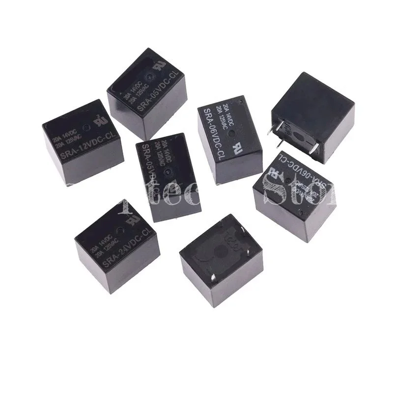 5 10 20 PZ 5 V 12 V 24 V 20A Relè di potenza CC SRA-05VDC-AL -CL SRA-12VDC-AL -CL SRA-24VDC-AL -CL 4 pin 5 pin PCB Tipo Relè per automobili