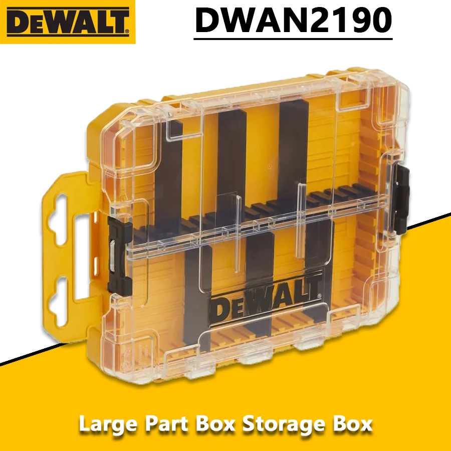 DEWALT DWAN2190 Large Part Box Storage Box Transparent Plastic Multifunctional Stackable Box 220 *170 * 32mm