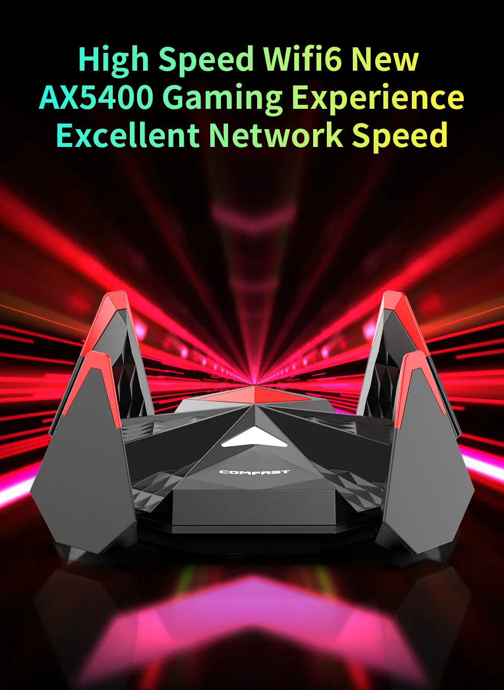 COMFAST USB WiFi 6 адаптер 2,4G и 5G и 6G 5374 Мбит/с USB3.0 беспроводной адаптер AX5400 Dongle WiFi6 антенна карты для ПК ноутбука Win10/11