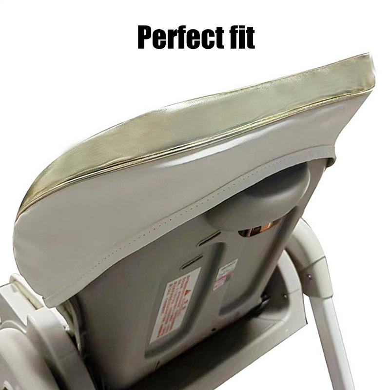 Almofada de couro para cadeira alta, capa de assento de couro pu para cadeira alta, protetor de derramamentos e migalhas, cadeira de jantar infantil