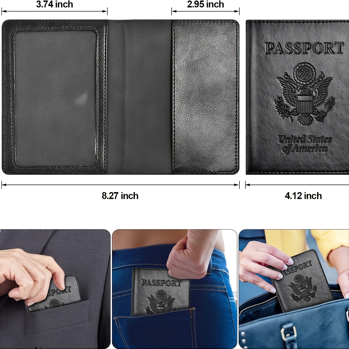 Pass halter Abdeckung Brieftasche Reise Essentials RFID Blocking Leder Karten etui Internat ional Travel muss Reise zubehör haben