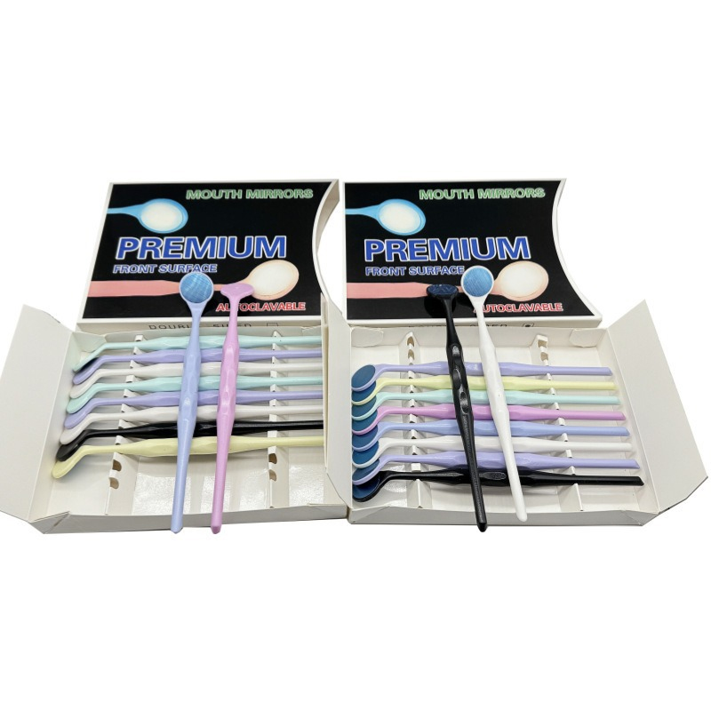 10 pçs/caixa dental boca única/dupla espelhos autoclaváveis premium exame refletor espelho oral clareamento dos dentes