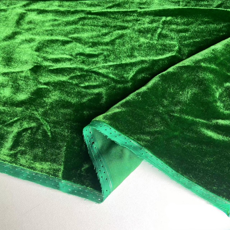 Lady Sapphire คุณภาพสูงผ้าไหมผ้ากํามะหยี่ชุดโดยหลานผ้านุ่มสินค้าสีฟ้าสีแดงสีดําสีเขียวสีม่วง 114-140 ซม.กว้าง