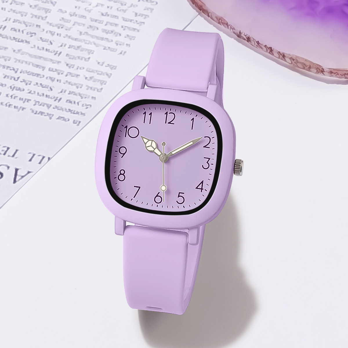 Reloj de pulsera de cuarzo de silicona para Mujer, Reloj de regalo de Navidad, relojes de Mujer para el Día de San Valentín