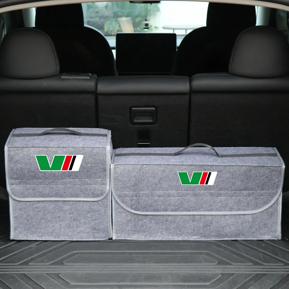 Car Organizer Trunk Leather Storage Bag Folding Stowing Tidying Box For Skoda Rapid Scala Kodiaq Fabia Kamiq Karoq Octavia A5 A7