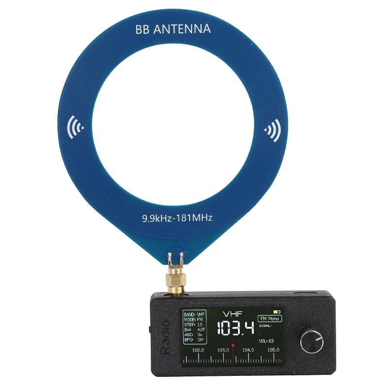 Caja impresa en 3D ATS-mini V3 SI4732 0,5-108MHz bolsillo SSB Mini Radio ESP32 AM FM receptor de Radio de todas las bandas amplificador de auriculares Hi-Z