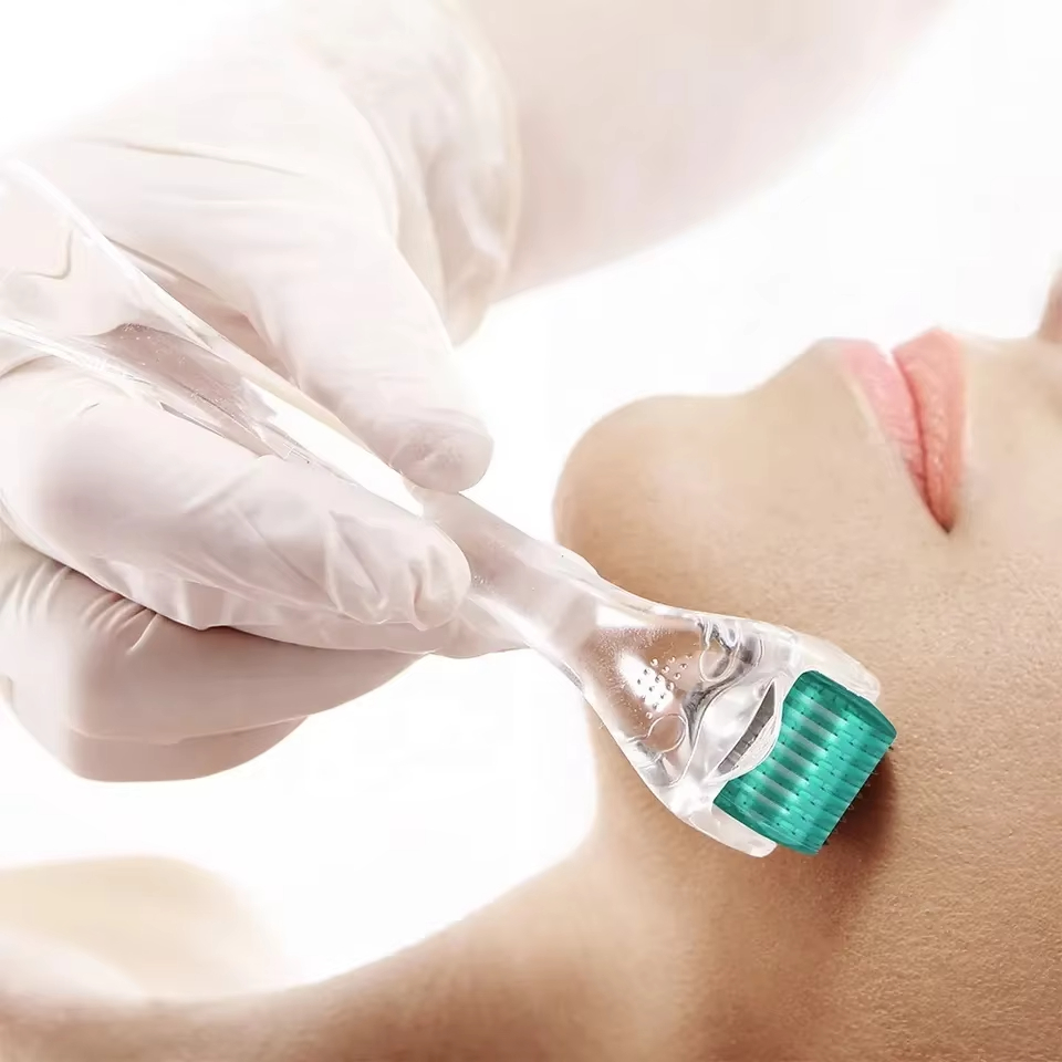 DRS 192 Derma Roller Microneedling Face Roller Ferramenta de cuidados com a pele Cabelo Barba Crescimento para mulheres e homens inclui estojo de armazenamento gratuito