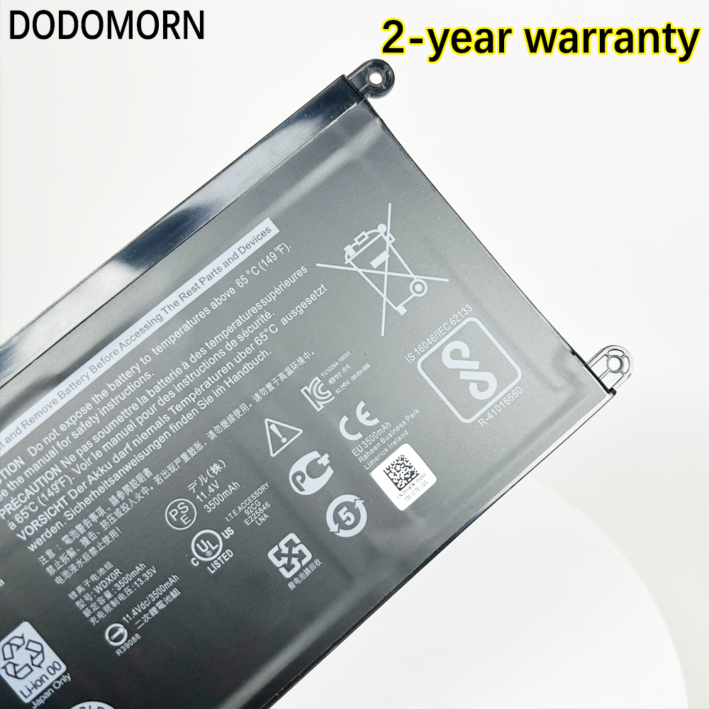 DODOMORN-WDX0R Bateria do portátil, DELL Vostro 5468 5471 5568 Inspiron 17 5770 5767 5765 15 5584 5567 7560 3583 5538 5567 WDXOR