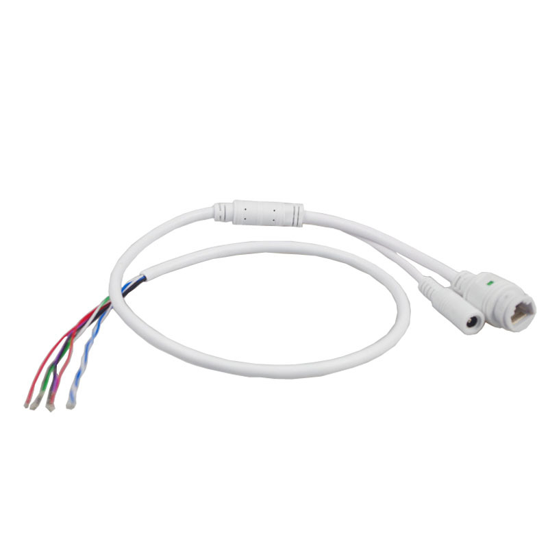 กล้องวงจรปิด POE IP โมดูลสายไฟวิดีโอโมดูล PCB ตัวเชื่อมต่อตัวเมีย RJ45 60cm