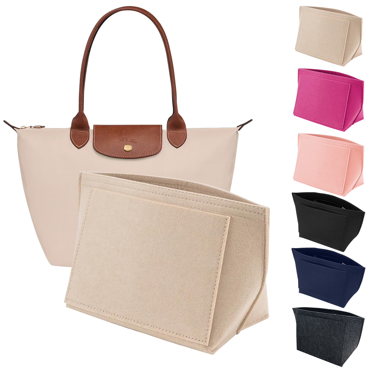 Inserto organizador de bolso para inserto de bolso Longchamp Le Pliage