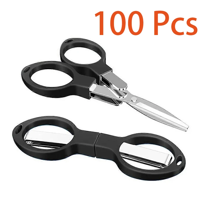 Tijeras plegables portátiles para costura, punto de cruz hecho a mano de acero, 100 Uds.