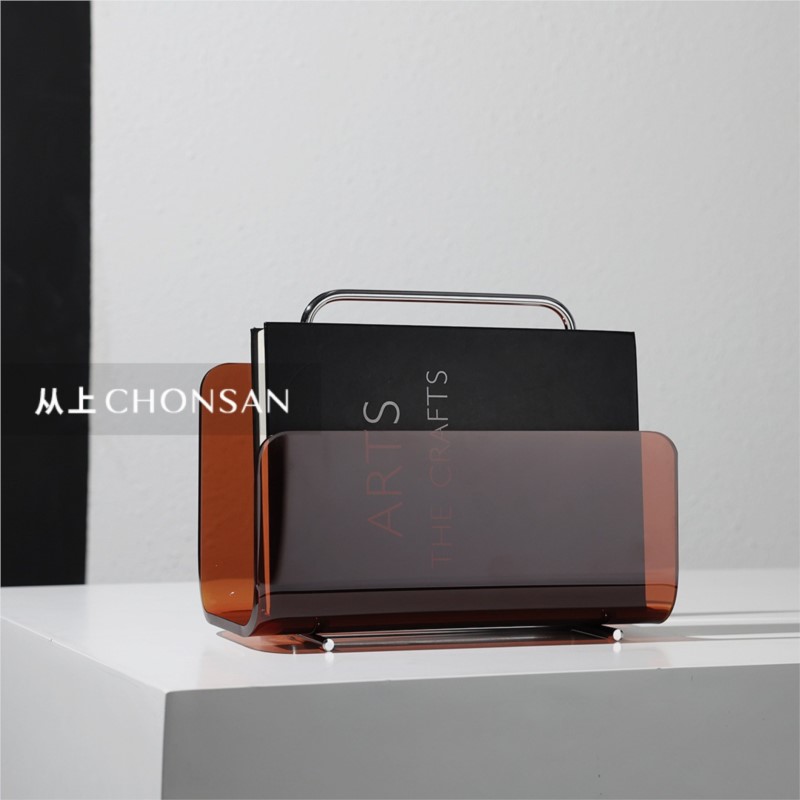 Joylove simples moderno casa metal acrílico estante decoração estudo desktop vendas modelo de escritório decoração do quarto