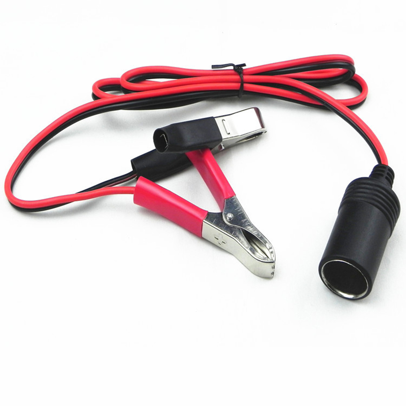 Car Battery Terminal Clip-on Cigarette Lighter Power Socket Adaptor 12v Camping xmas