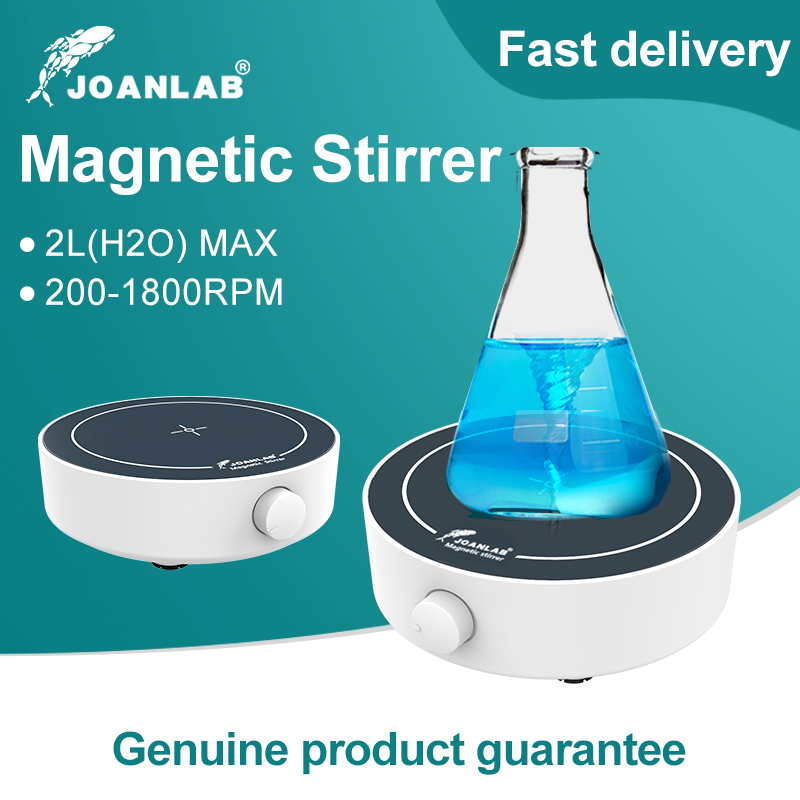 JOANLAB Mini agitador magnético suministros de laboratorio mezclador magnético con barra agitadora mezclador de líquidos laboratorio AC 100-240V enchufe UE EE. UU. Reino Unido AU